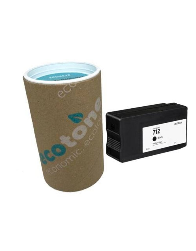 Ecotone Ecotone ink (replaces HP 712 3ED71A) black 80ml CC