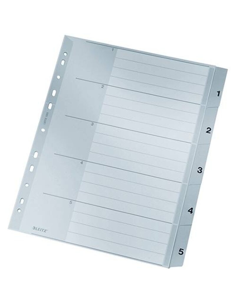 LEITZ Ordnerregister 1-5 PP A4 grau LEITZ 1283-00-85 Überbreit