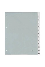 DURABLE Ordnerregister 1-12 PP A4 ÜB transparent DURABLE 6835 19 Überbreit