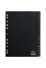 DURABLE Ordnerregister A-Z PP A4 20-tlg schwarz DURABLE 6168 01