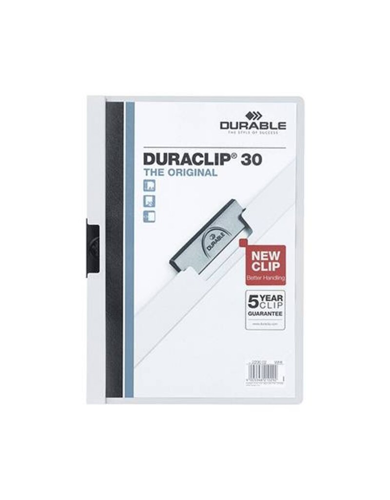 DURABLE Clip-Mappe PVC Duraclip weiß DURABLE 2200 02 Duraclip