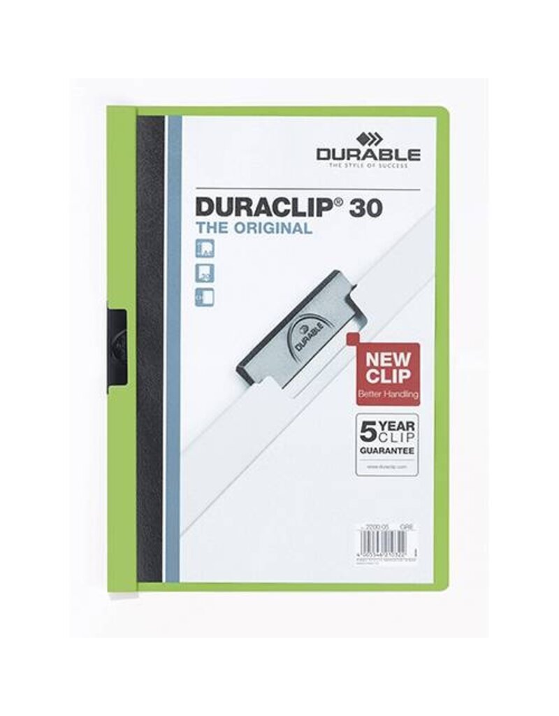 DURABLE Clip-Mappe PVC Duraclip grün DURABLE 2200 05 Duraclip