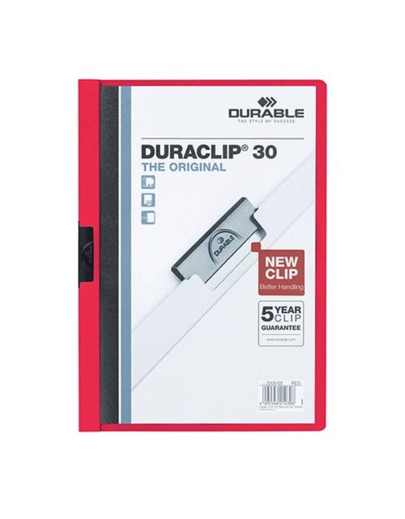 DURABLE Clip-Mappe PVC Duraclip rot DURABLE 2200 03 Duraclip