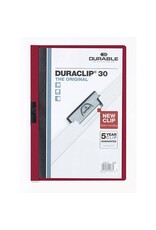 DURABLE Clip-Mappe PVC Duraclip aubergine/dk'rot DURABLE 2200 31 Duraclip