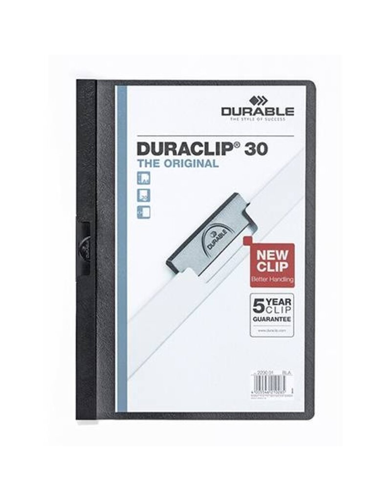 DURABLE Clip-Mappe PVC Duraclip schwarz DURABLE 2200 01 Duraclip