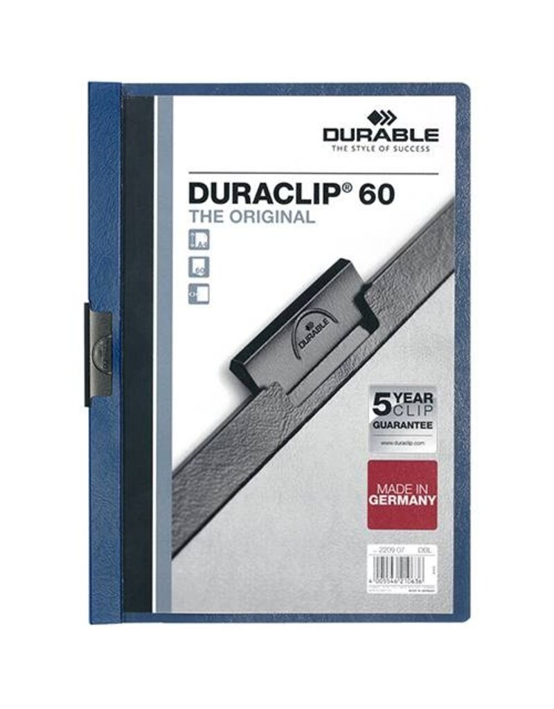 DURABLE Clip-Mappe PVC Duraclip dunkelblau DURABLE 2209 07 Duraclip