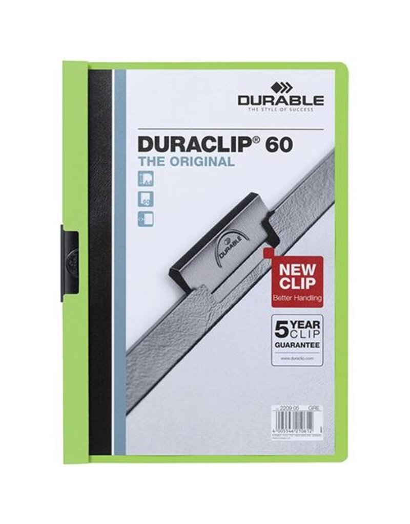 DURABLE Clip-Mappe PVC Duraclip grün DURABLE 2209 05 Duraclip