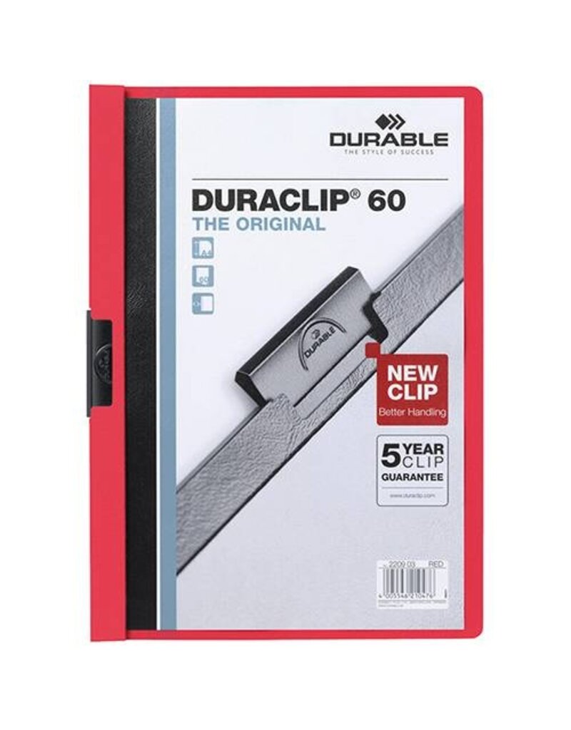 DURABLE Clip-Mappe PVC Duraclip rot DURABLE 2209 03 Duraclip