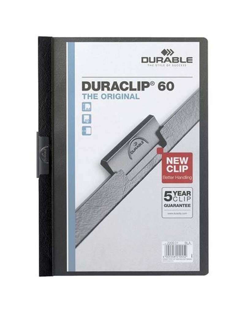 DURABLE Clip-Mappe PVC Duraclip schwarz DURABLE 2209 01 Duraclip