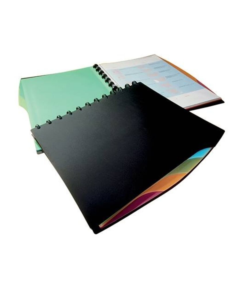 DURABLE Sichthüllenmappe A4/20Hüllen schwarz DURABLE 2435 01 Duralook