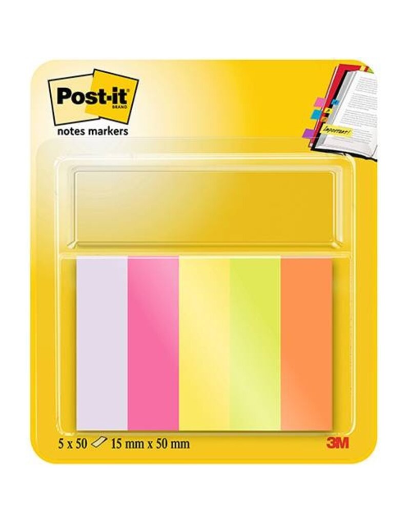 POST-IT Index Marker Papier 5x100BL neon POST-IT 670-5 15x50mm