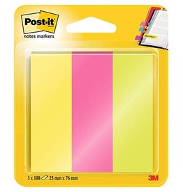 POST-IT Index Marker 25x76mm 3ST sort POST-IT 671-3 neon