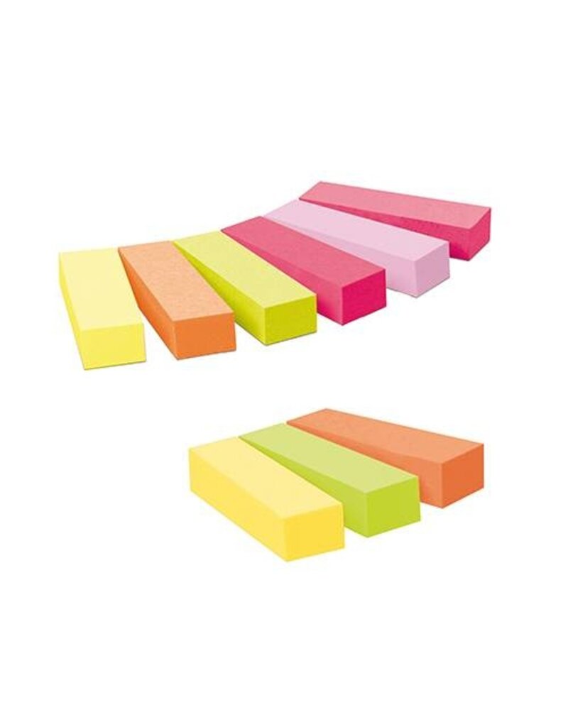 POST-IT Index Marker Papier 100BL 6+3Gratis sort POST-IT 670P6+3 15x50mm