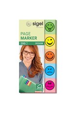 SIGEL Haftmarker Papier Smile sortiert SIGEL HN502 20x50mm 5x40BL