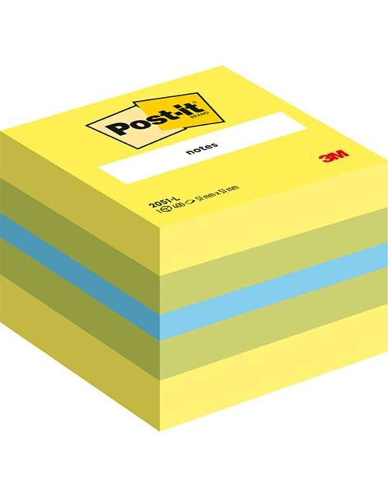 POST-IT Haftnotizblock 400BL lemon POST-IT 2051-L 51x51mm