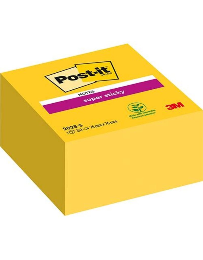 POST-IT Haftnotizblock 350BL ultragelb POST-IT 2028-S 76x76mm