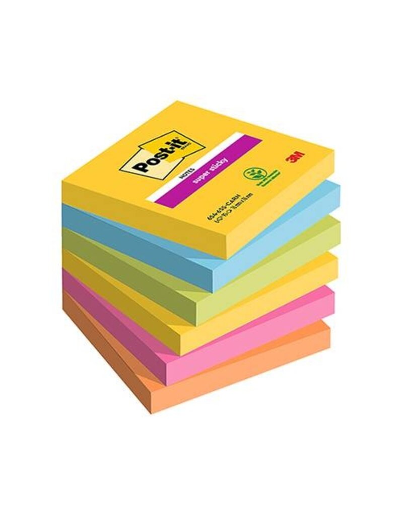 POST-IT Haftnotizblock 6x90BL Carnival POST-IT 654-6SS-CARN 76x76mm