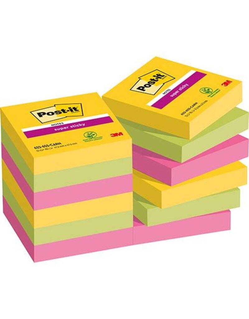 POST-IT Haftnotizblock 12x90BL Carnival POST-IT 622-12SS-CARN 47,6x47,6