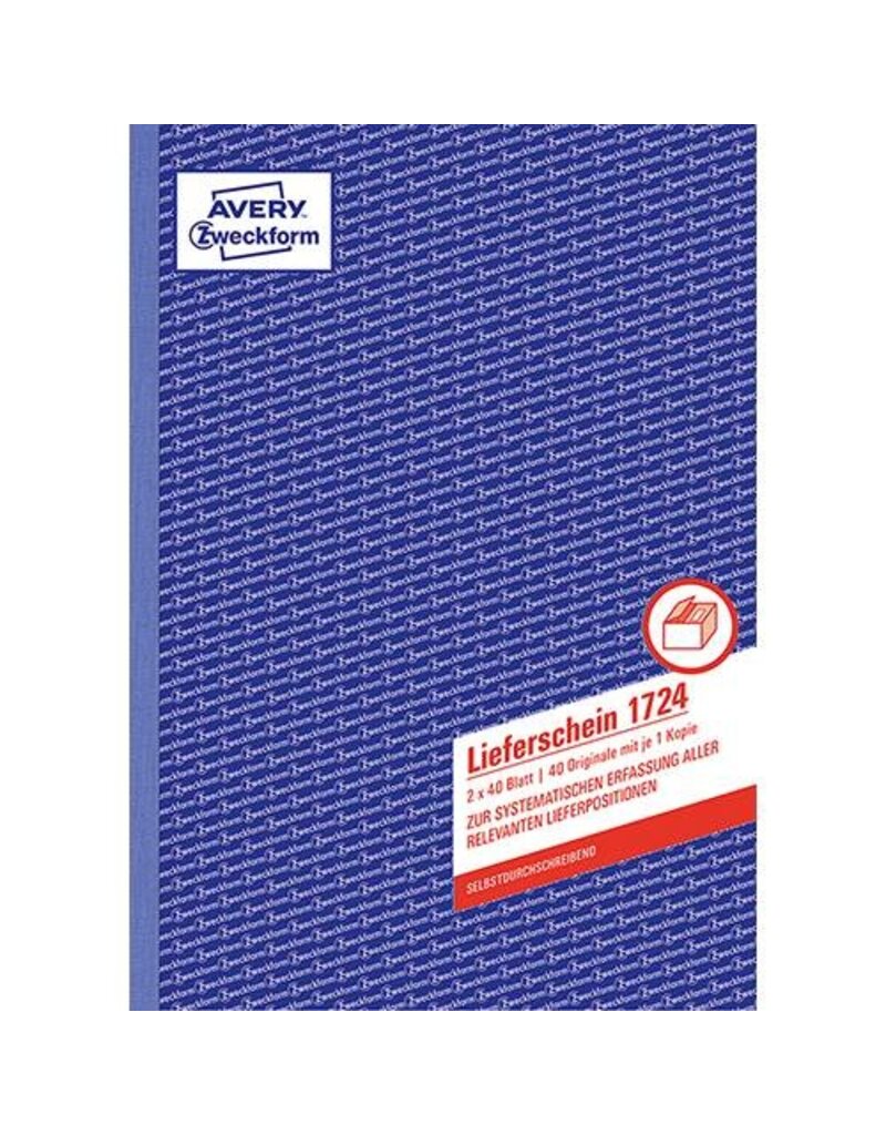 AVERY ZWECKFORM Lieferscheinbuch A4h 2x40BL AVERY ZWECKFORM 1724 selbstd.