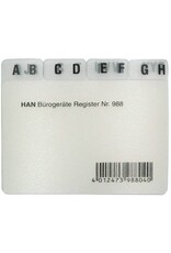 HAN Leitregister A8quer A-Z 12tlg. transp. HAN 988 Croco