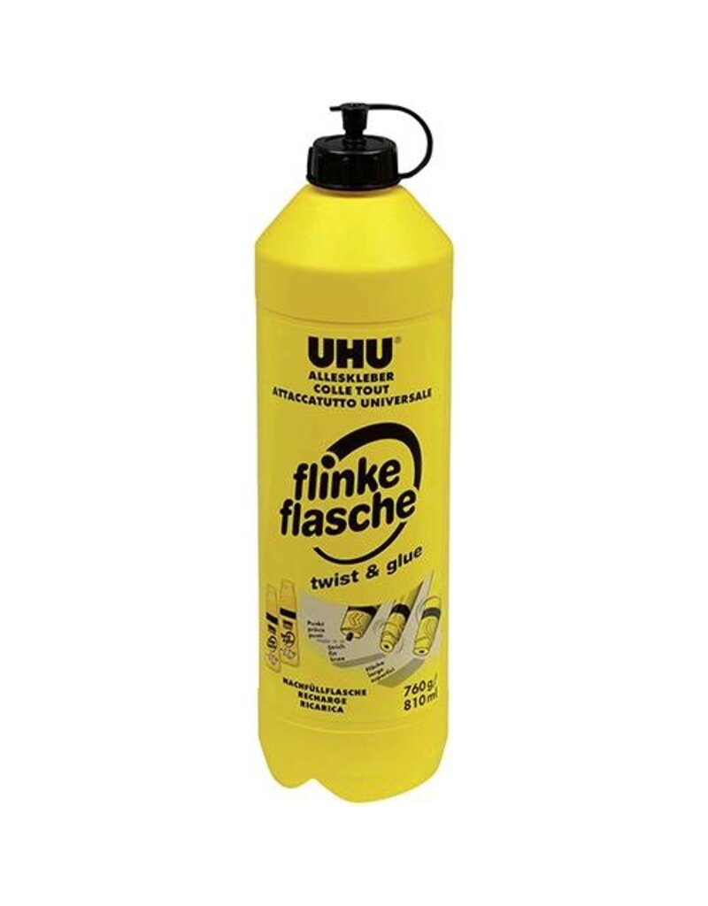 UHU Flinke Flasche 760g schwarz UHU 46320 mit Lösemittel Nachfüllung