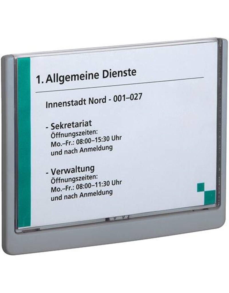 DURABLE Türschild 210x148,5mm A5  graphit DURABLE 4866 37 CLICK SIGN