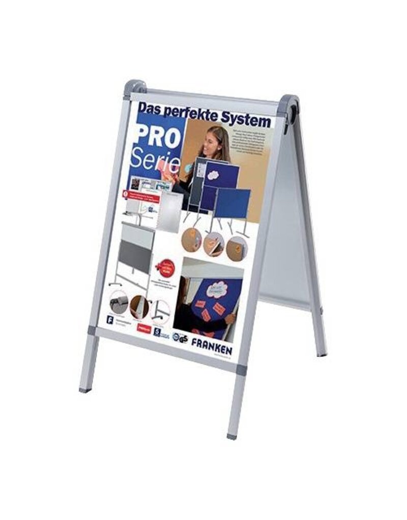 FRANKEN Plakatständer für A1 silber FRANKEN BS1309 OutdoorPro