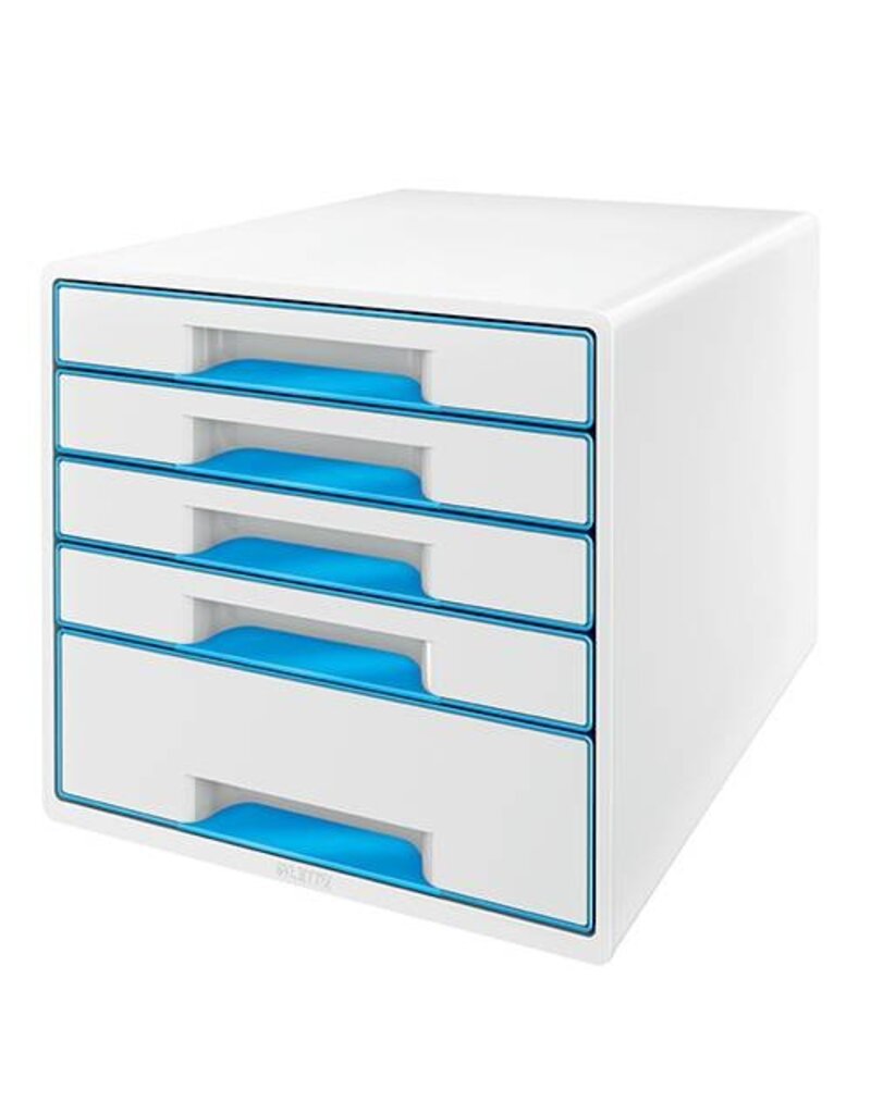 LEITZ Schubladenbox WOW CUBE weiß/blau LEITZ 5214-20-36 5 Laden
