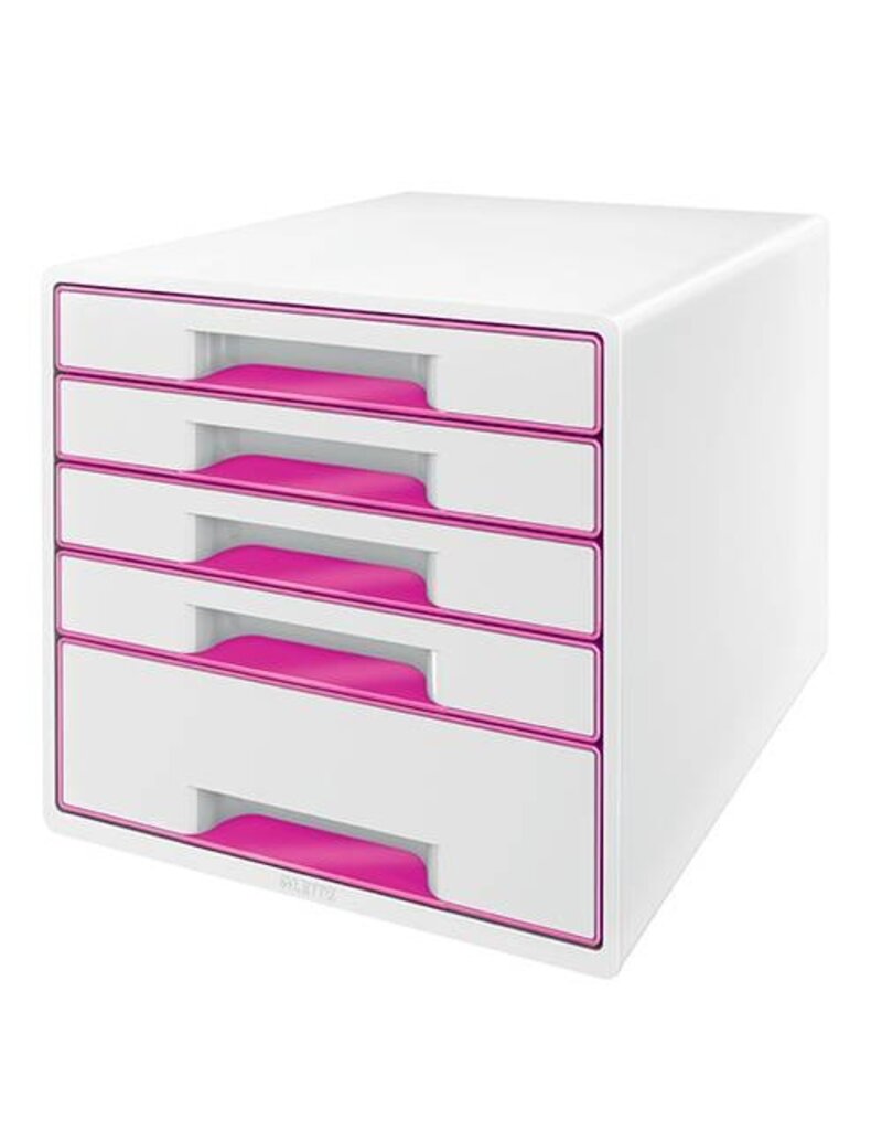 LEITZ Schubladenbox WOW CUBE weiß/pink LEITZ 5214-20-23 5 Laden