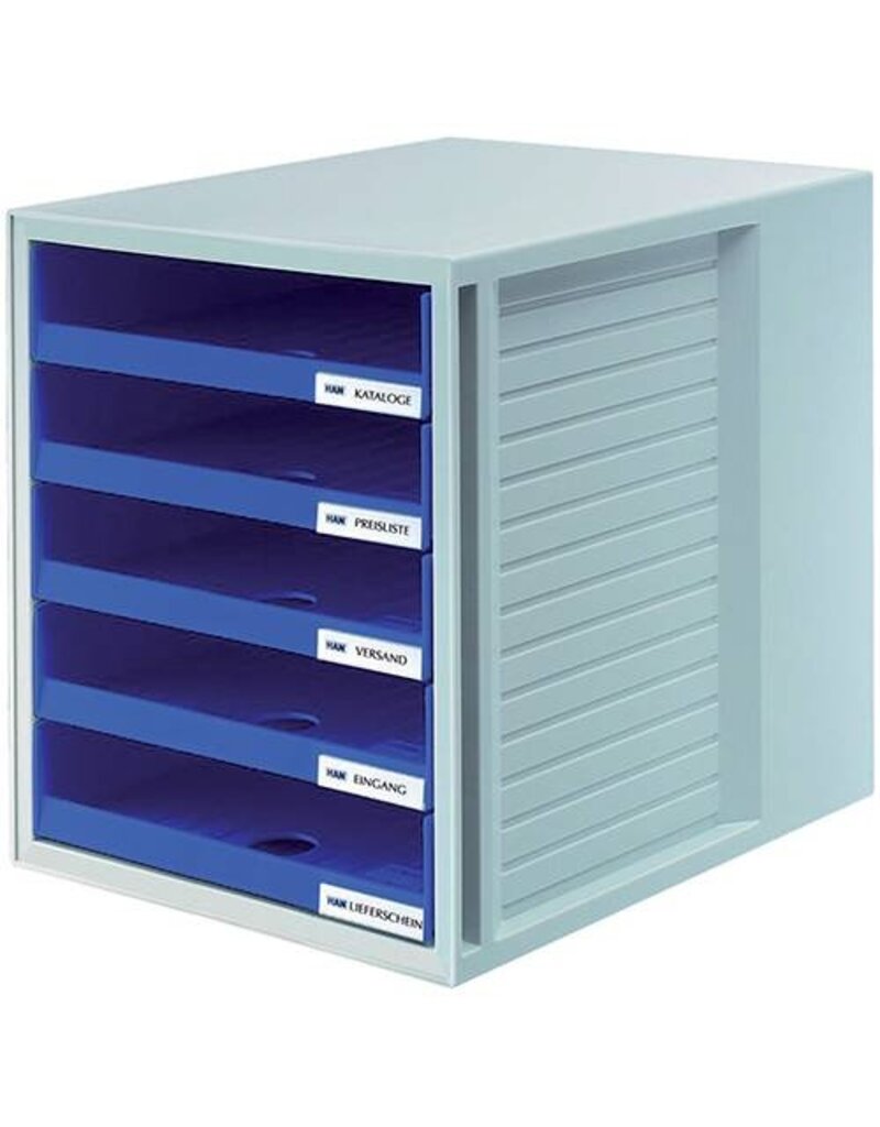HAN Schubladenbox 5Lad.offen blau/grau HAN 1401-14 Schrankset