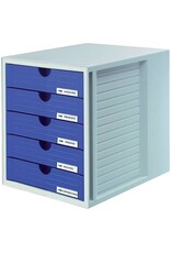 HAN Schubladenbox 5 Laden blau HAN 1450-14 Systembox