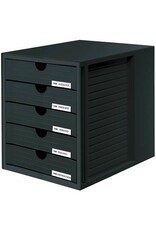 HAN Schubladenbox 5 Laden schwarz HAN 1450-13 Systembox