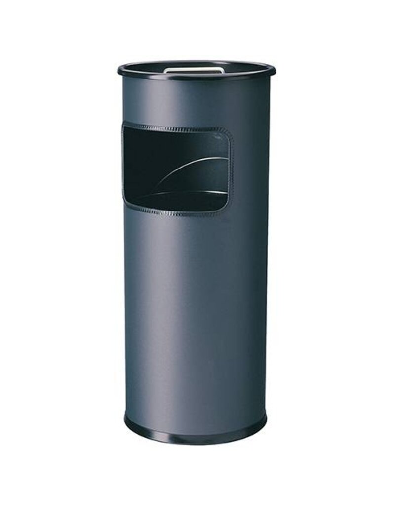 DURABLE Papierkorb 17+2L mit Ascher rund anthraz DURABLE 3330 58 Stahl