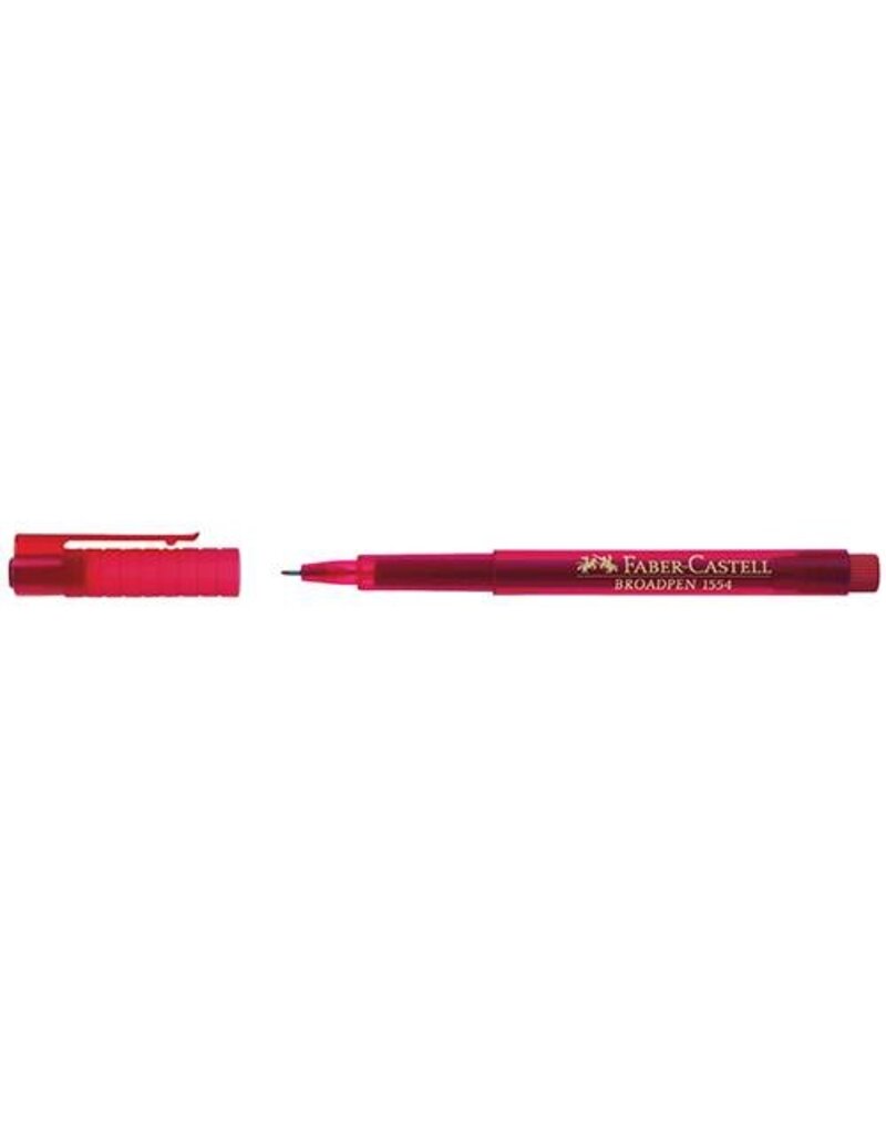 FABER CASTELL Faserschreiber 0,8mm rot FABER CASTELL 155421 BROADPEN