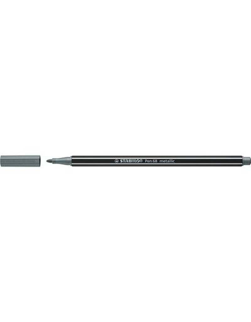 STABILO Faserschreiber Pen metallic silber STABILO 68/805