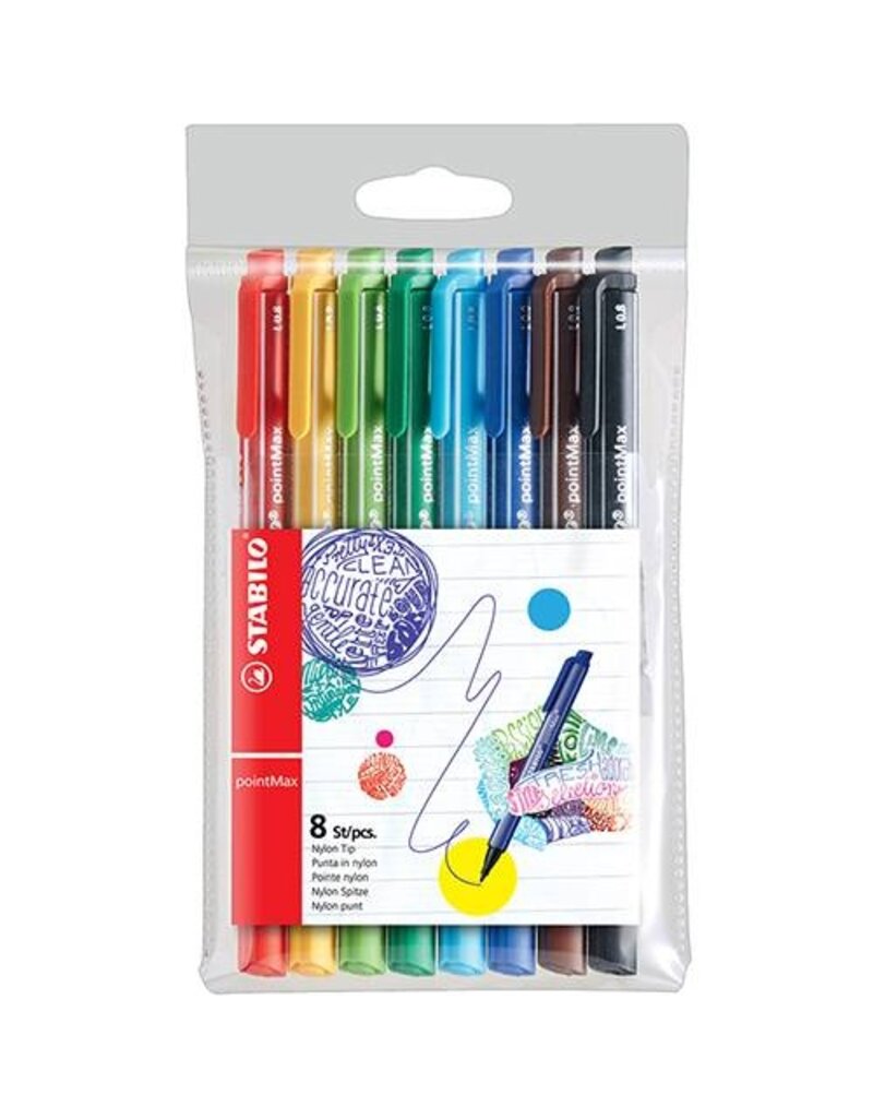 STABILO Faserschreiberetui 8ST pointMax sortiert STABILO 488/8-01