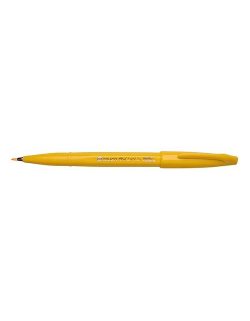 PENTEL Faserschreiber  gelb PENTEL SES15C-G BrushPen
