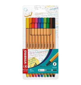 STABILO Fineliner Point 10ST sort. STABILO 8810   Ef