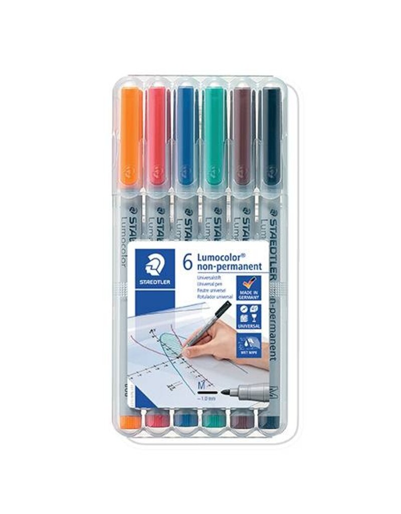 STAEDTLER Overheadstift M 6ST wasserl. STAEDTLER 315 WP6 Lumocolor