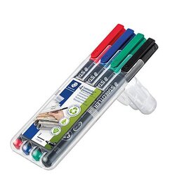 STAEDTLER Overheadstift F 4ST permanen STAEDTLER 318 WP4 Lumocolor