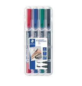 STAEDTLER Overheadstift 4ST Duo permanent STAEDTLER 348 WP4 Lumocolor