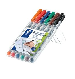 STAEDTLER Overheadstift F 6ST wasserl STAEDTLER 316 WP6 Lumocolor