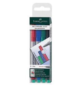 FABER CASTELL Overheadstift 4ST WV sort. FABER CASTELL 151404 F