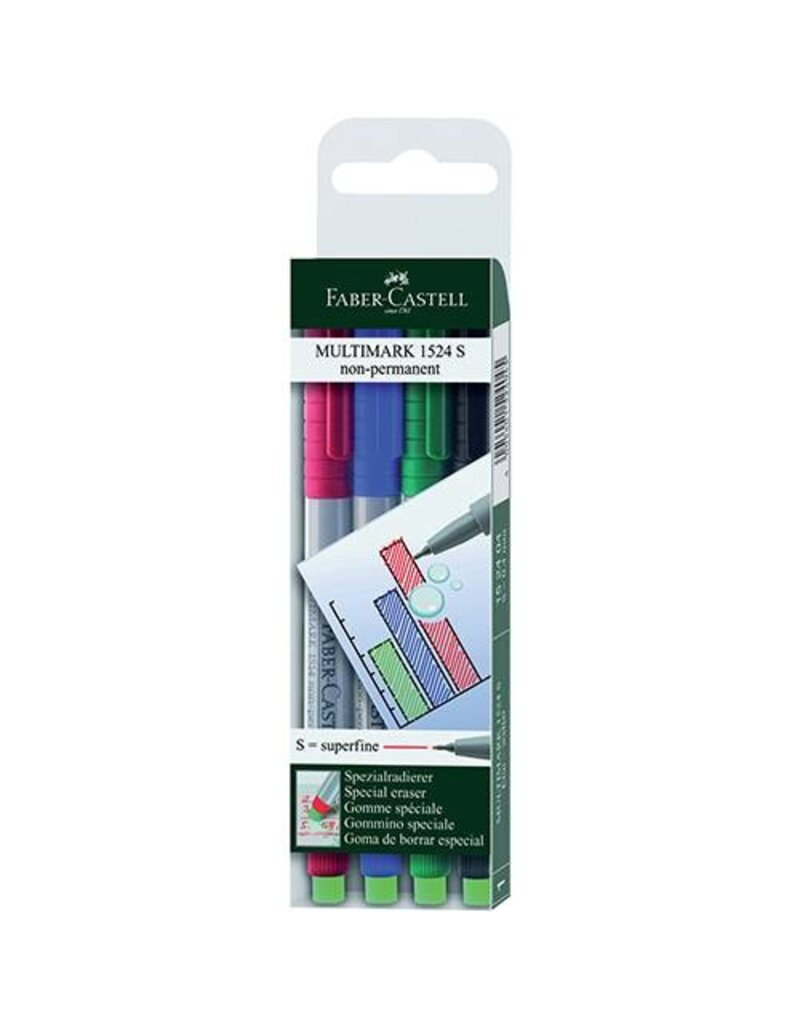 FABER CASTELL Overheadstift 4ST WV sort. FABER CASTELL 152404 SF