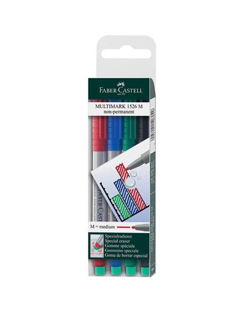 FABER CASTELL Overheadstift 4ST WV sort. FABER CASTELL 152604 M