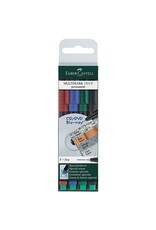 FABER CASTELL Overheadstift 4ST WF sortiert FABER CASTELL 151304 F