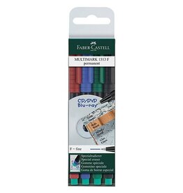 FABER CASTELL Overheadstift 4ST WF sortiert FABER CASTELL 151304 F