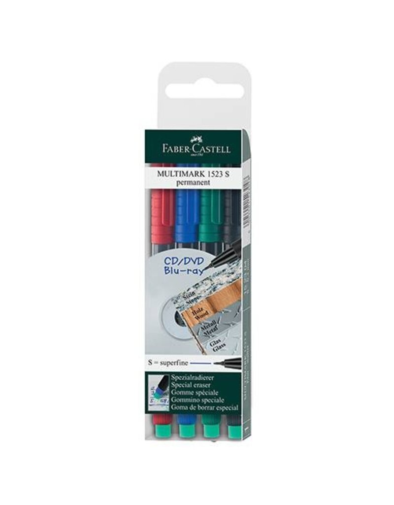 FABER CASTELL Overheadstift 4ST WF sortiert FABER CASTELL 152304 SF