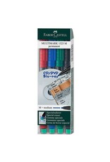 FABER CASTELL Overheadstift 4ST WF sort. FABER CASTELL 152504 M