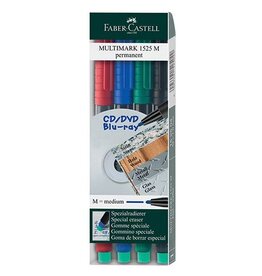 FABER CASTELL Overheadstift 4ST WF sort. FABER CASTELL 152504 M